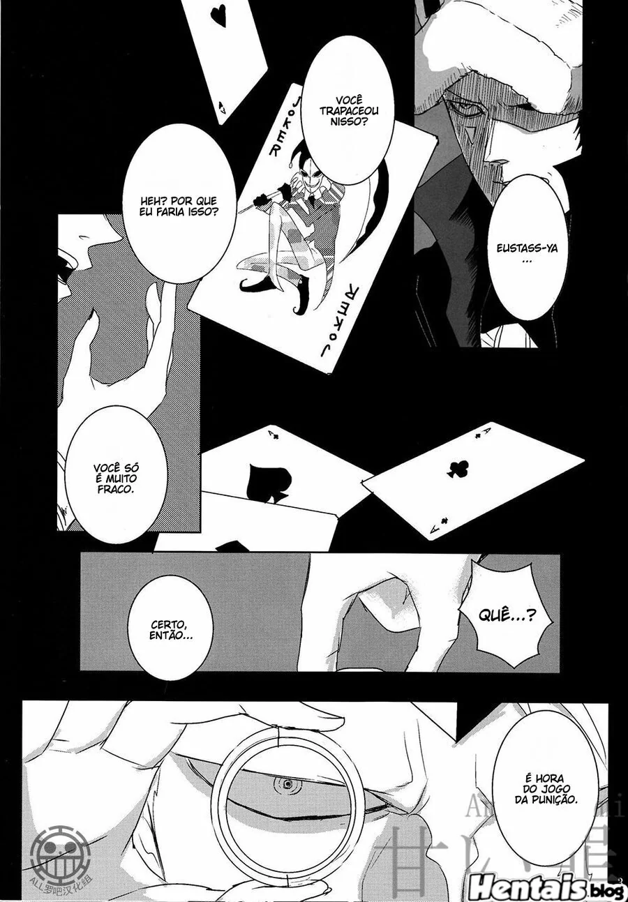 Piranhas da One Piece: Duelo de Pirocas entre Trafalgar Law e Eustass Kid em Hentai Gay HQ Brasileiro