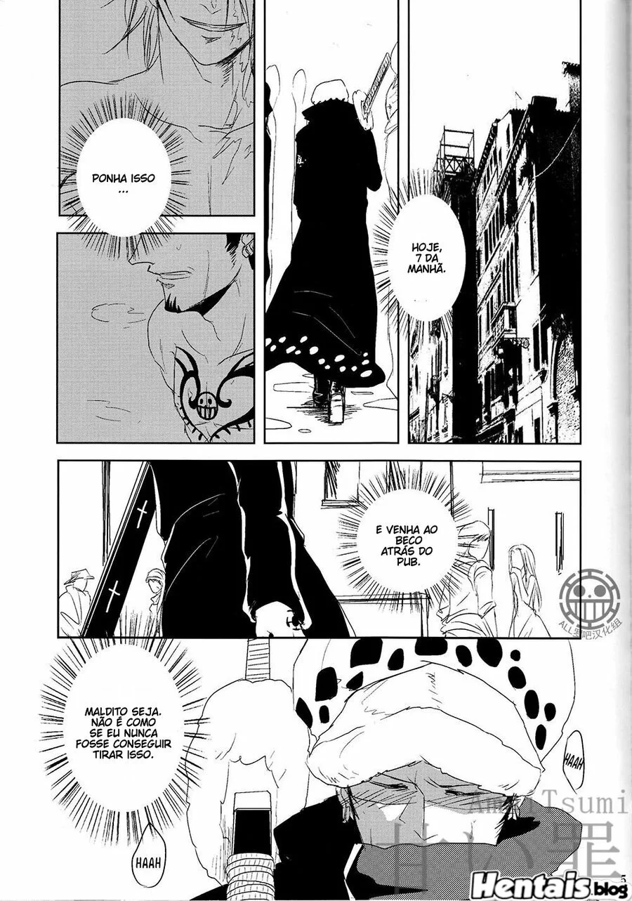 Piranhas da One Piece: Duelo de Pirocas entre Trafalgar Law e Eustass Kid em Hentai Gay HQ Brasileiro