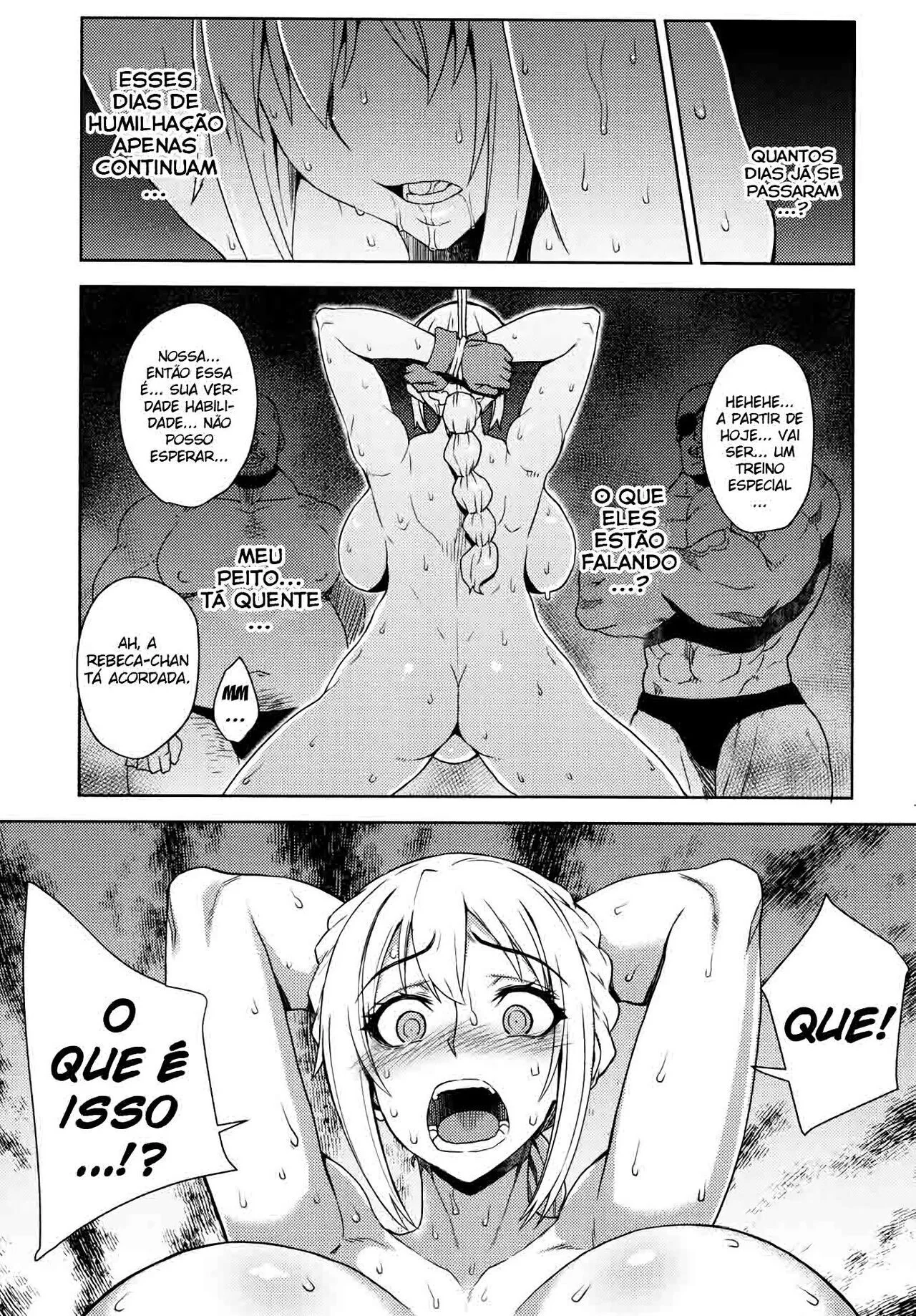 Rebecca Escrava Gladiadora: Pica na buceta da piranha esguichante em Hentai HQ Brasileiro