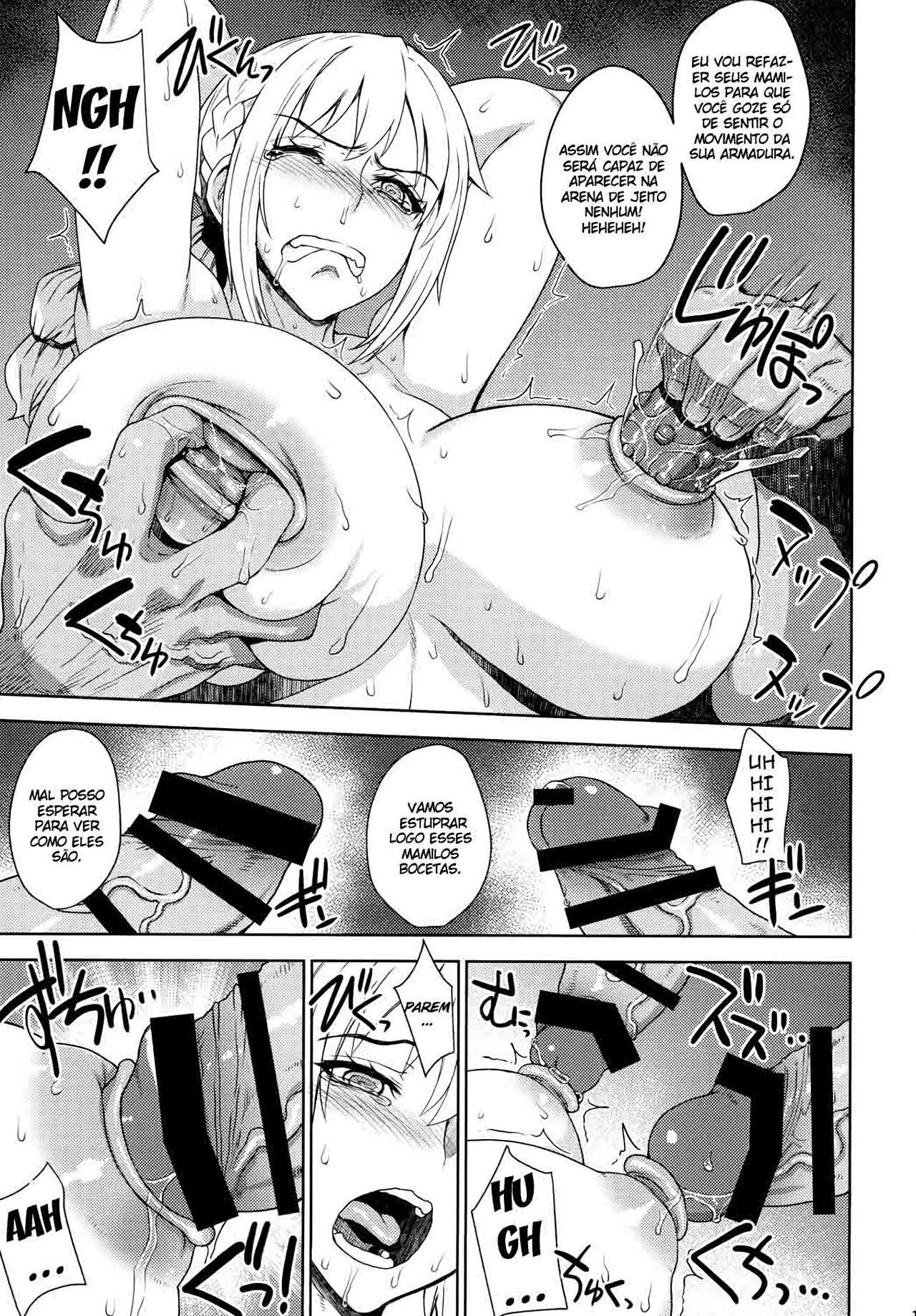 Rebecca Escrava Gladiadora: Pica na buceta da piranha esguichante em Hentai HQ Brasileiro