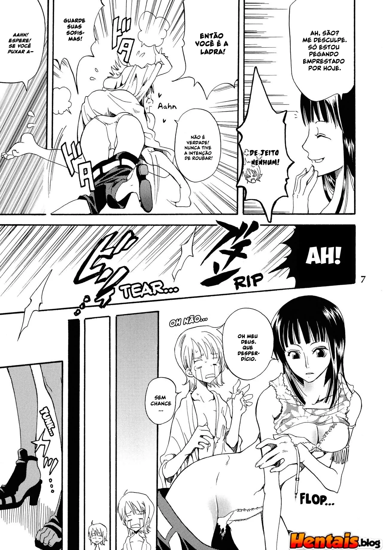 Piranha Nami no Soco de Felicidade 6 – Exploração de buceta em hentai HQ