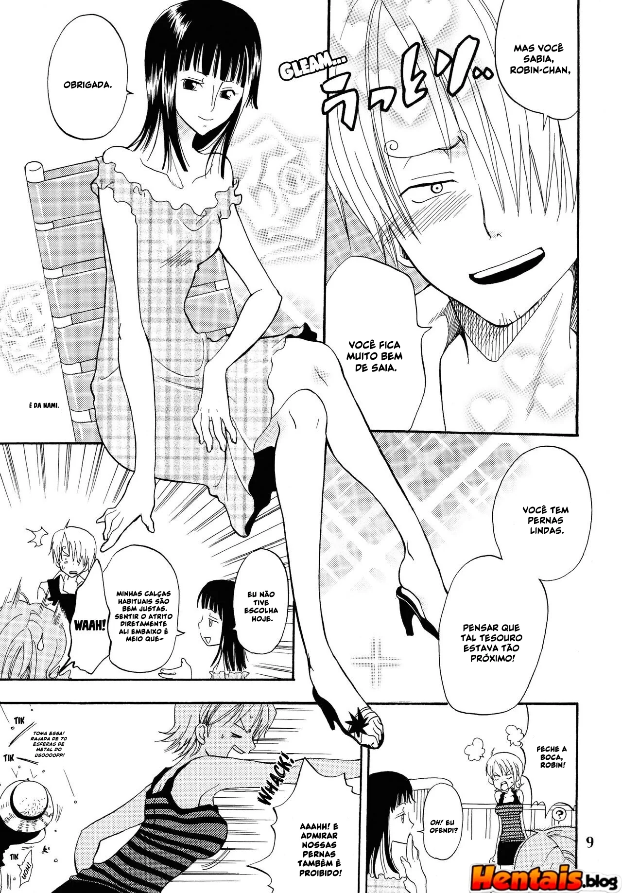 Piranha Nami no Soco de Felicidade 6 – Exploração de buceta em hentai HQ