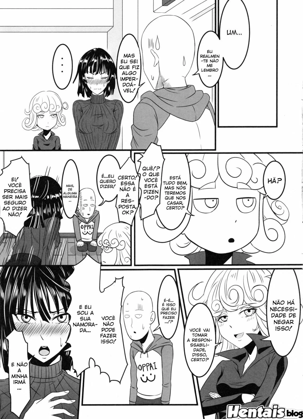 Saitama e as Irmãs Piranhas: Uma Foda de Herói em One Punch Man” em Anime Hentai