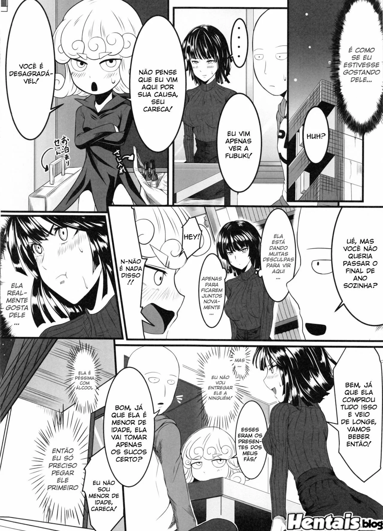 Saitama e as Irmãs Piranhas: Uma Foda de Herói em One Punch Man” em Anime Hentai