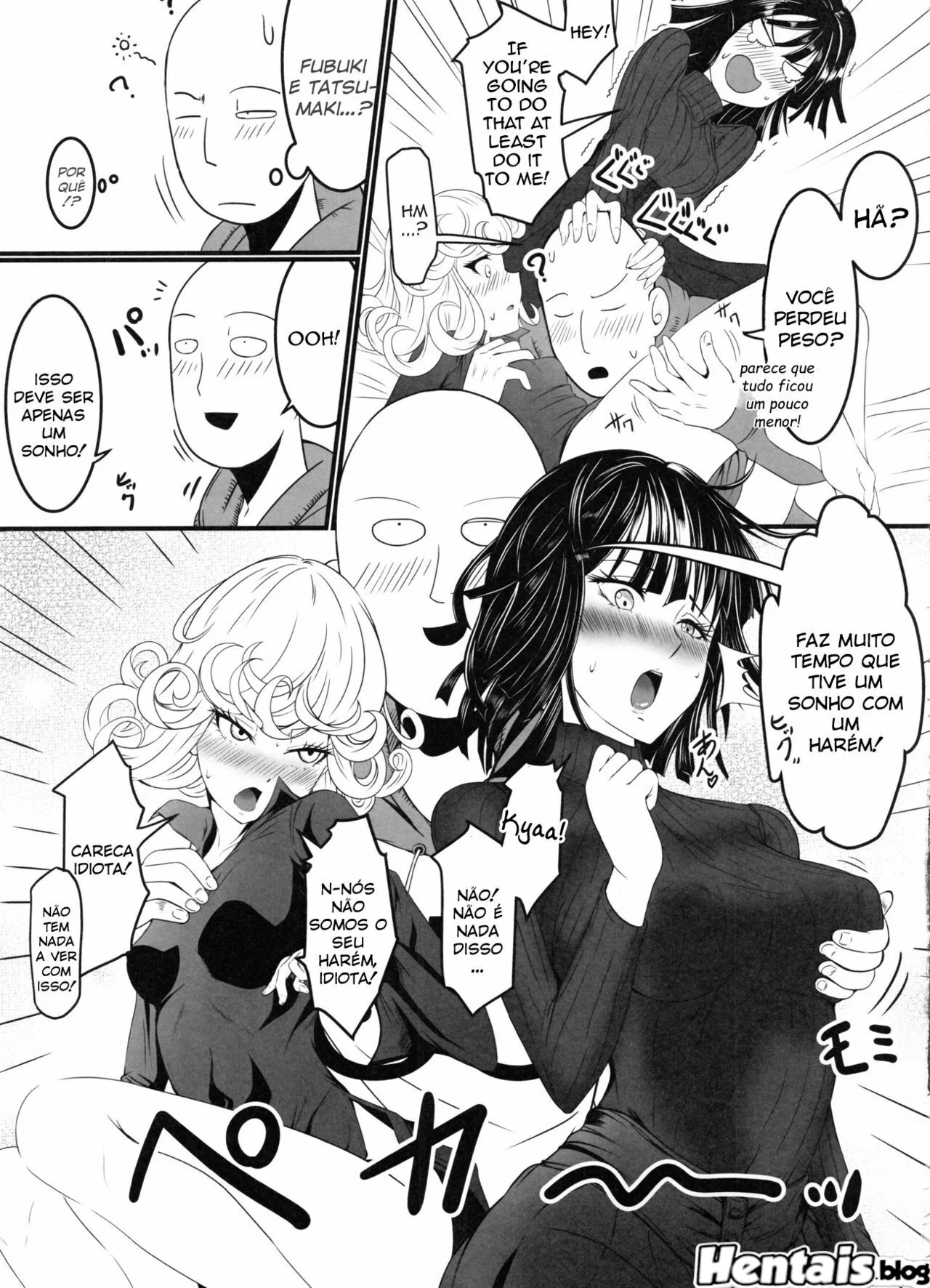 Saitama e as Irmãs Piranhas: Uma Foda de Herói em One Punch Man” em Anime Hentai