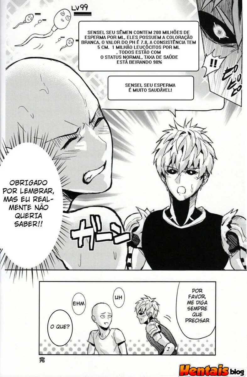 Surpresa do Genos: Saitama finalmente aliviado em hentai hq