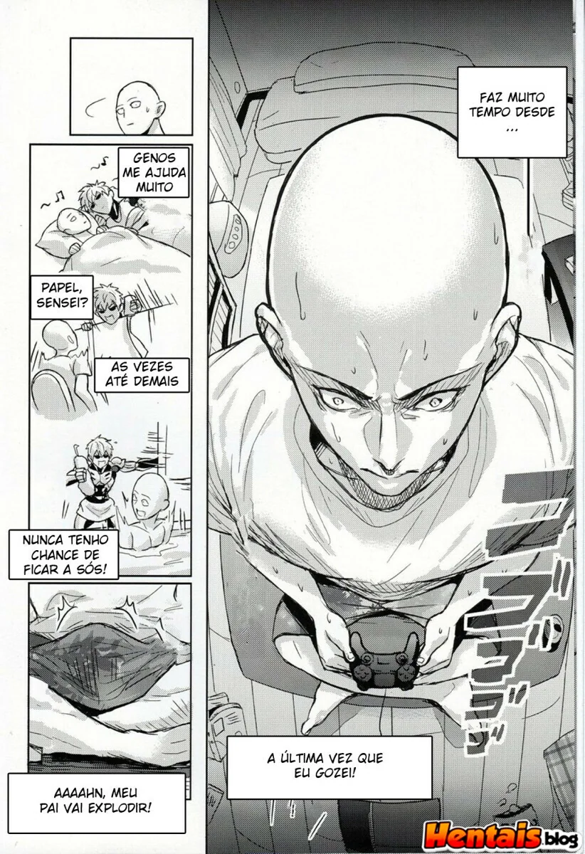 Surpresa do Genos: Saitama finalmente aliviado em hentai hq