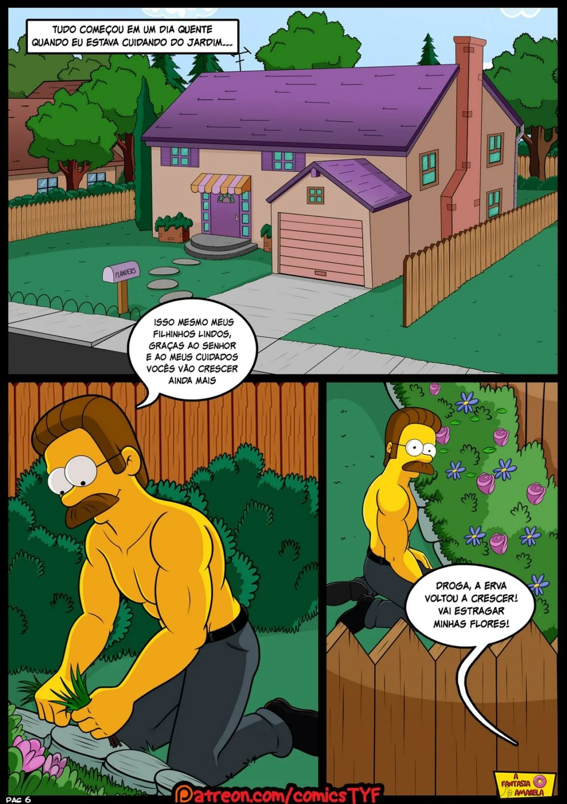 Os Simpsons: A Fantasia Amarela – Ned Flanders e Suas Aventuras com Piranhas Casadas em HQ Brasileiro