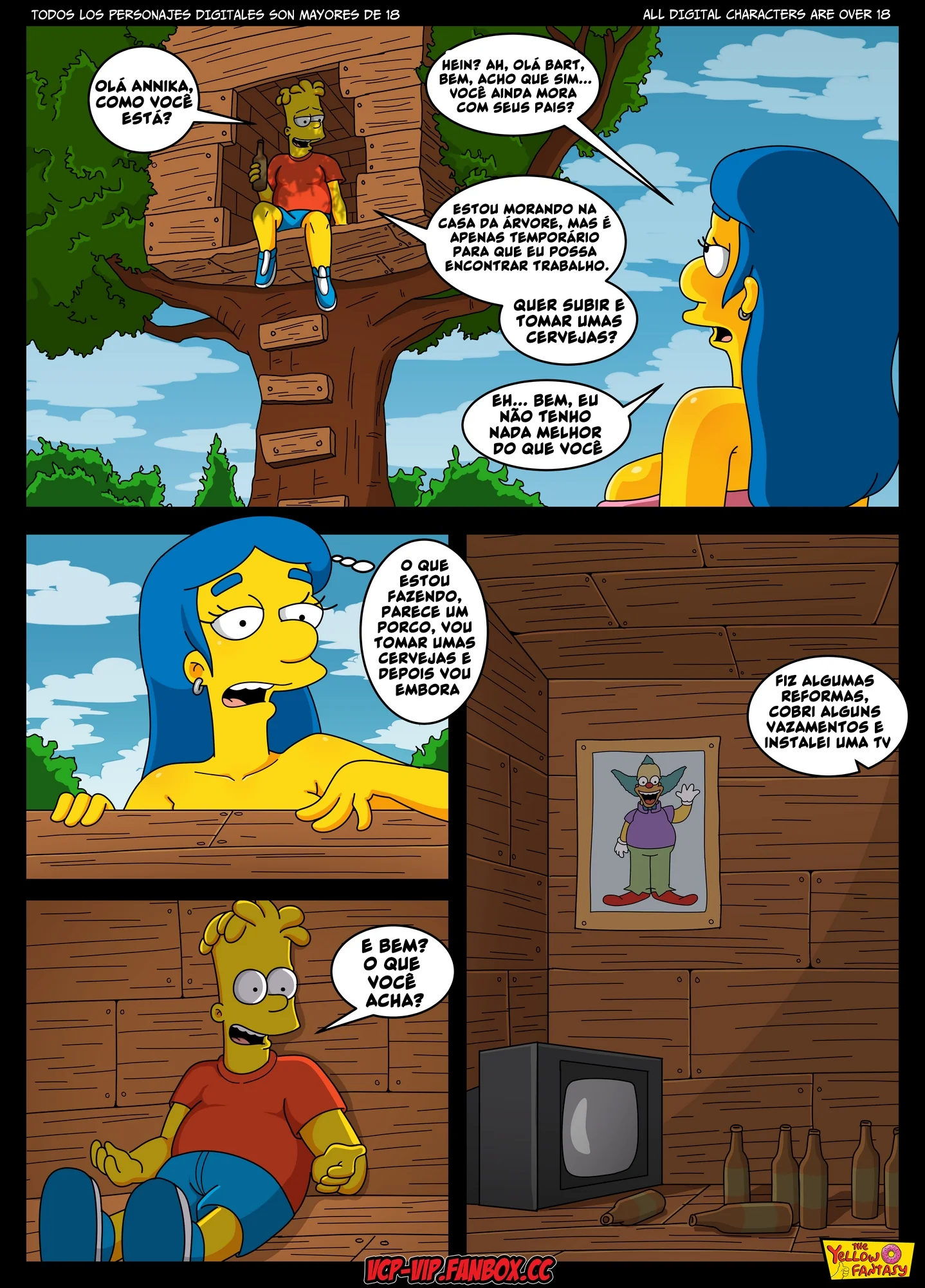 Os Simpsons: Bart x Annika Van Houten – A Foda na Casa da Árvore em HQ Brasileiro