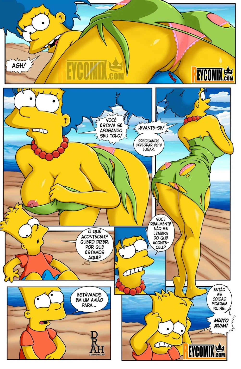 Bart Fode Marge na Ilha Deserta – Hentai HQ Brasileiro