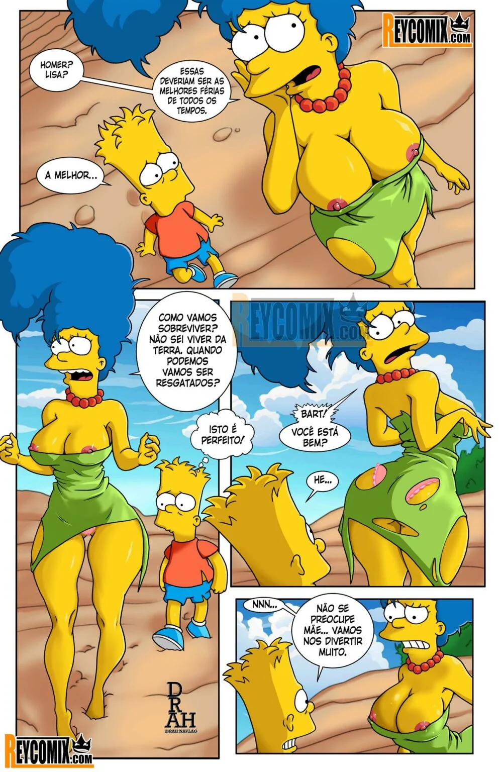 Bart Fode Marge na Ilha Deserta – Hentai HQ Brasileiro