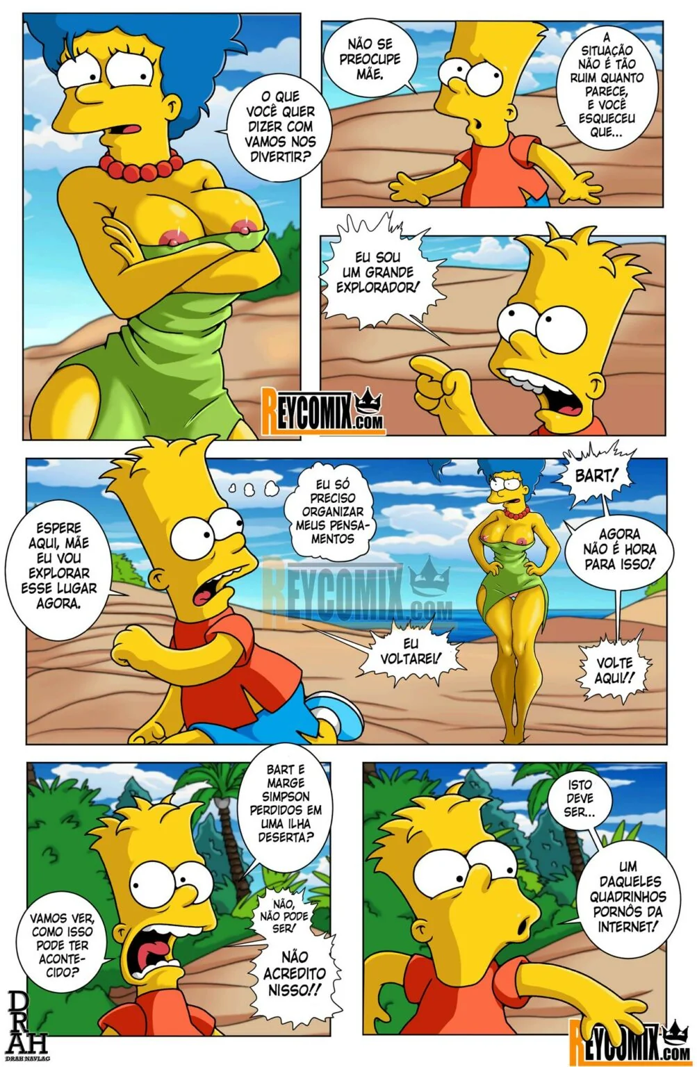 Bart Fode Marge na Ilha Deserta – Hentai HQ Brasileiro
