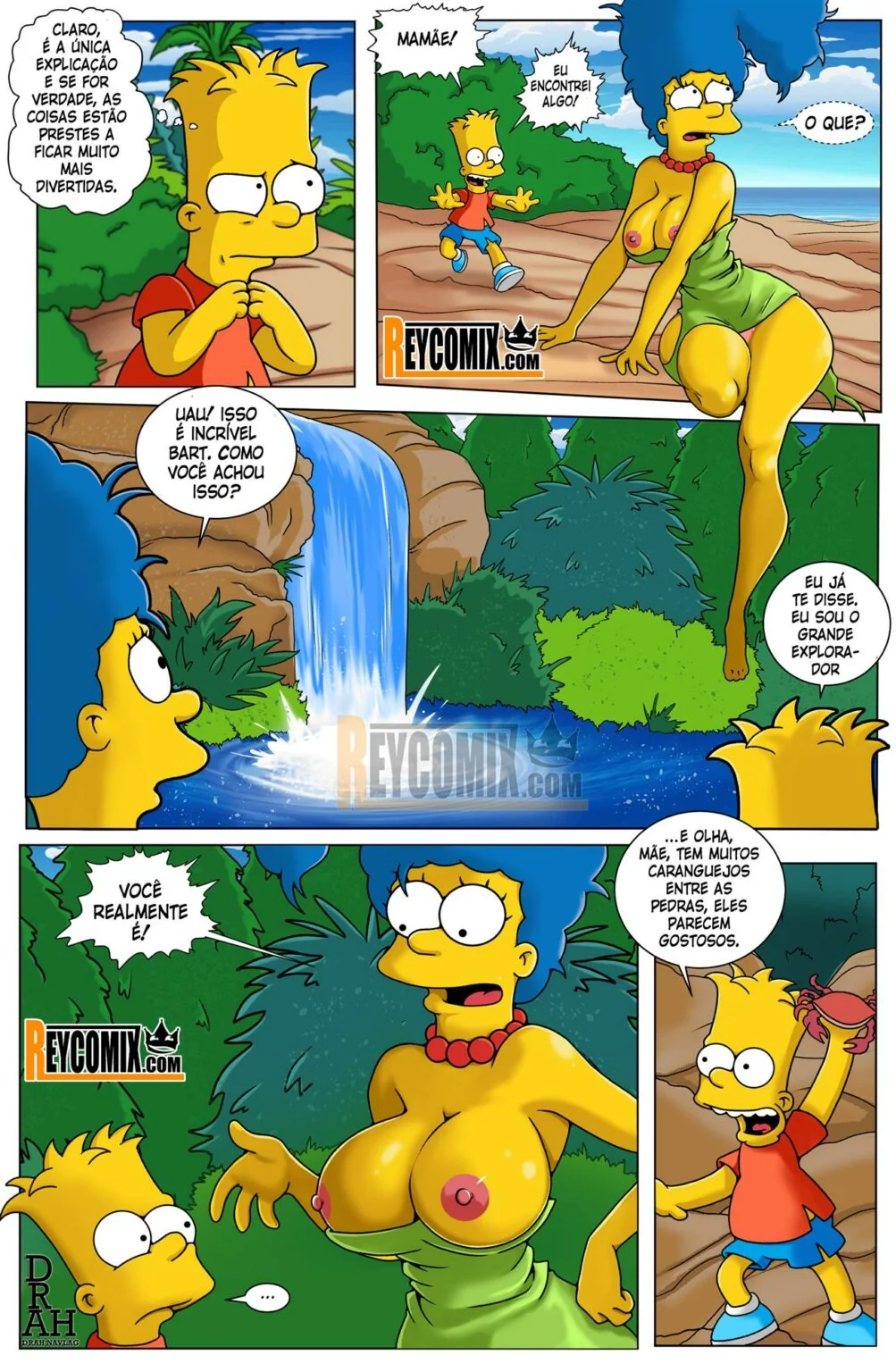 Bart Fode Marge na Ilha Deserta – Hentai HQ Brasileiro