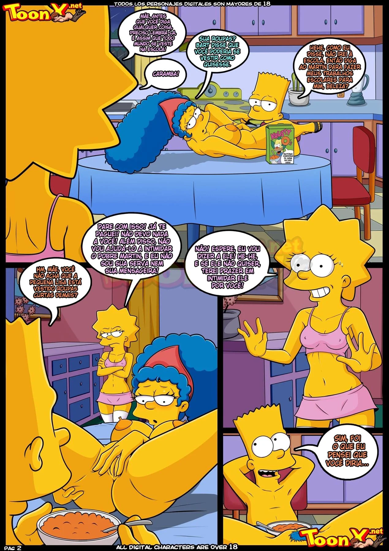 Simpso-rama 3: Bart controla mentes e transforma piranhas em Simpsons Hentai HQ Brasileiro
