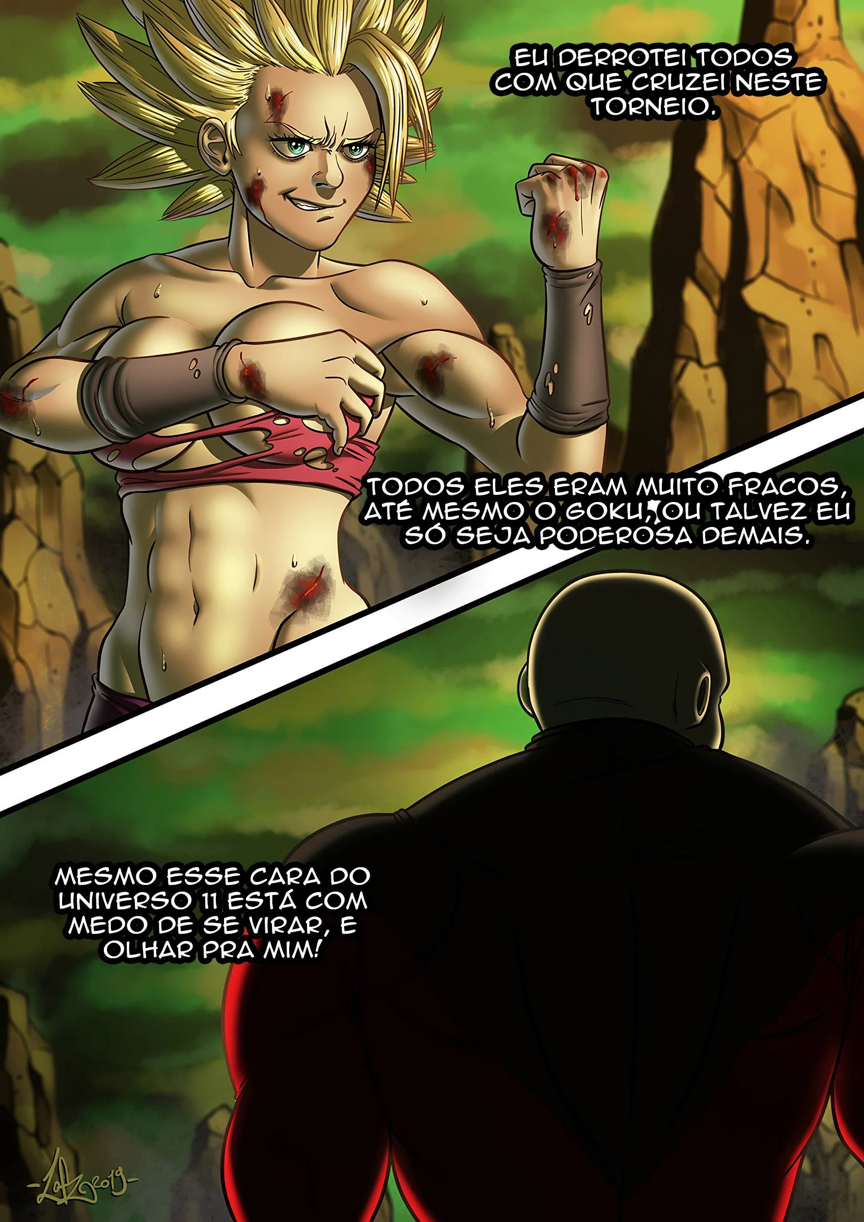 Dragon Ball Porno: Kale e sua Irmã se Deliciam com o Sexo Bruto na Casa do Goku” em hentai HQ