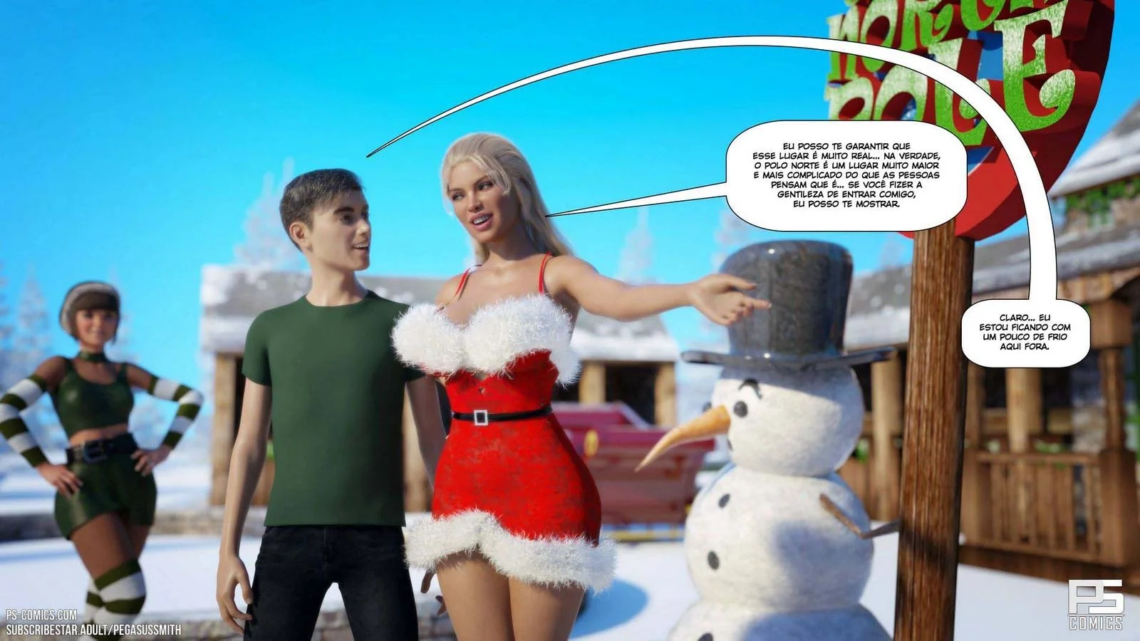 A Estrela Cadente do Desejo – Ted Encontra sua Piranha de Natal em um Hentai HQ Brasileiro