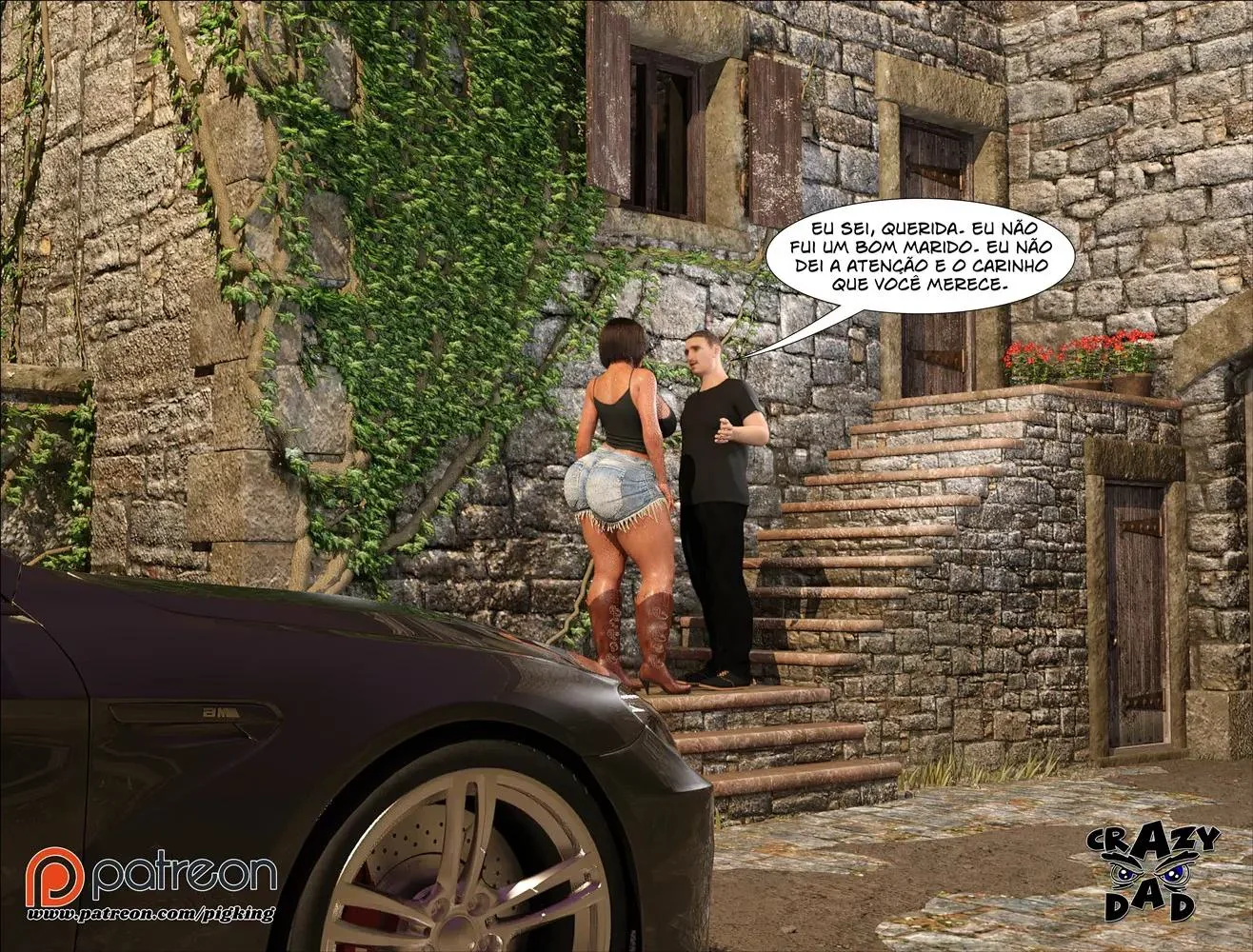 Comendo mãe adotiva: Sonya levando muita pica do Tony em Hentai HQ Brasileiro