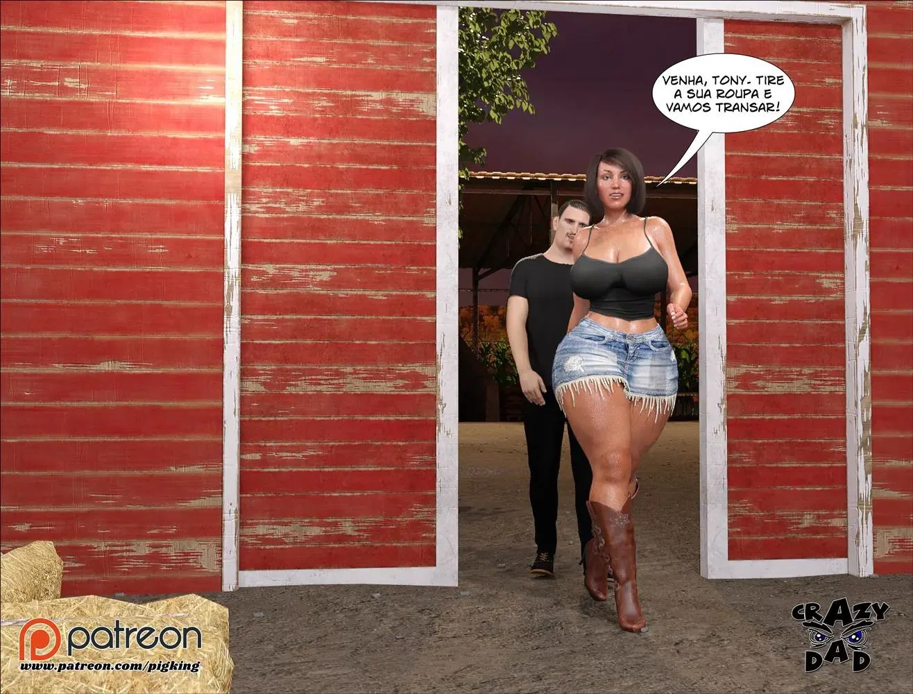 Comendo mãe adotiva: Sonya levando muita pica do Tony em Hentai HQ Brasileiro