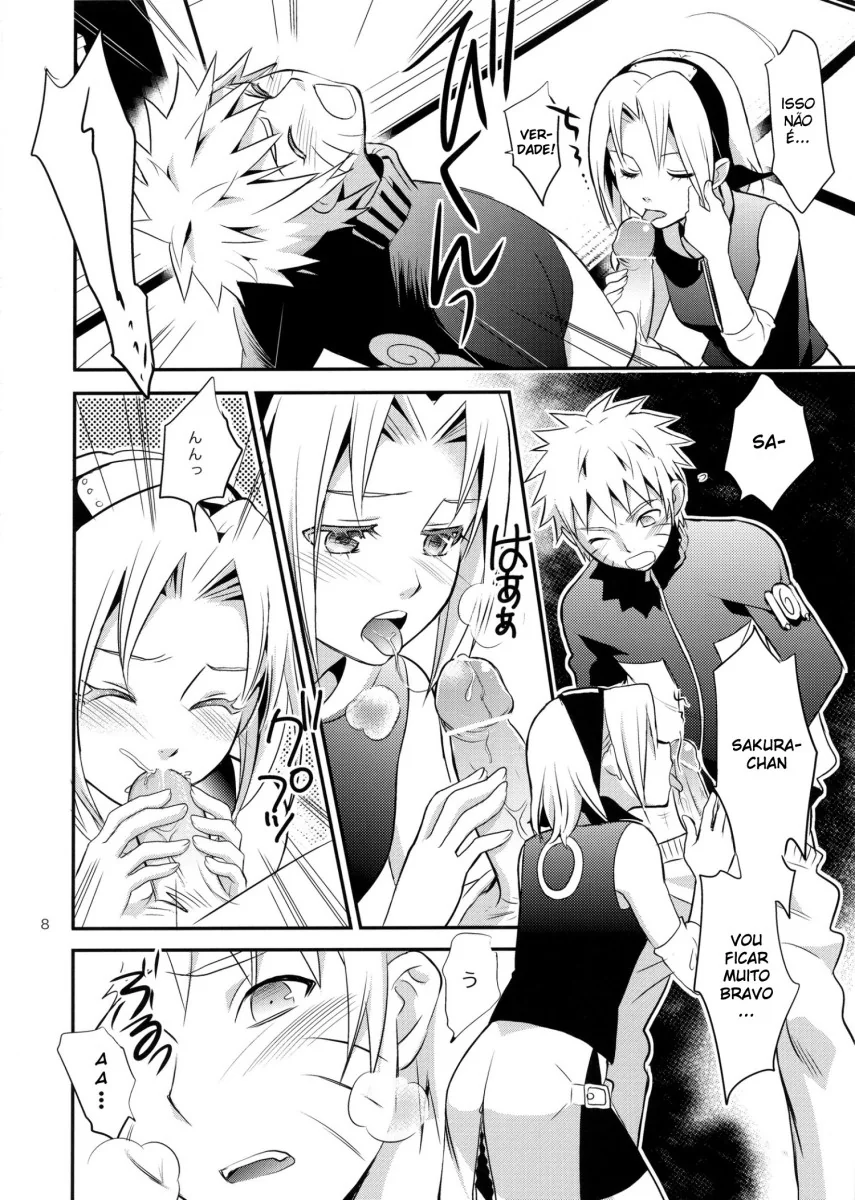 Naruto Pornô: A Virgindade da Sakura – Ela mostrou a pica dele que é verdadeira em HQ Brasileiro