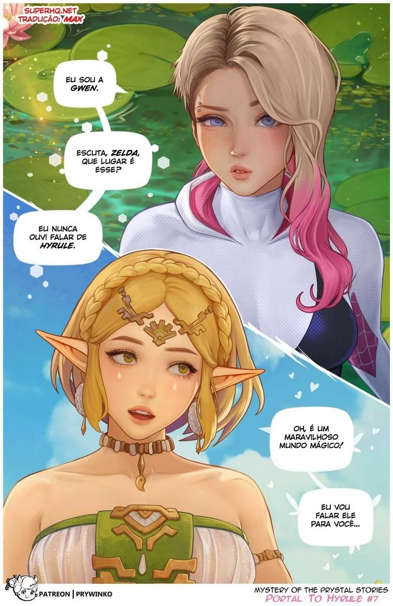 Gwen e Zelda: A Princesa Safada e a Piranha de Outro Universo em Hentai HQ Brasileiro