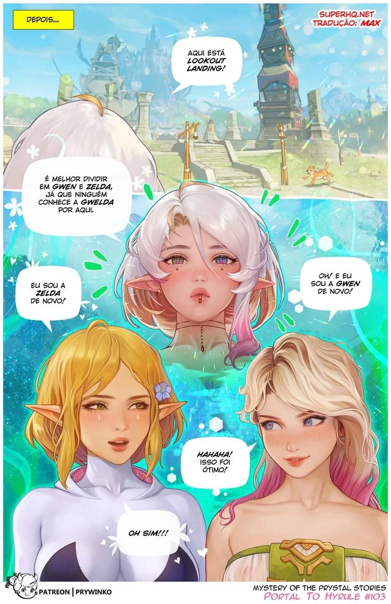 Gwen e Zelda: A Princesa Safada e a Piranha de Outro Universo em Hentai HQ Brasileiro