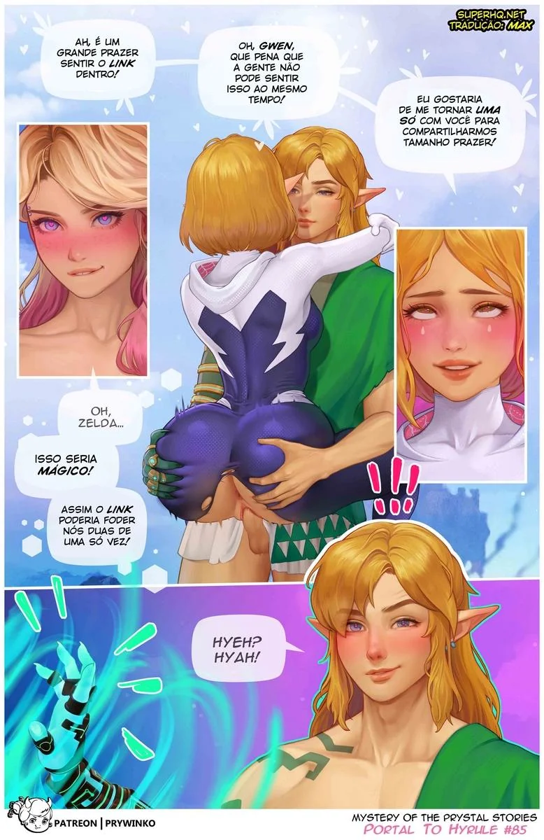Gwen e Zelda: A Princesa Safada e a Piranha de Outro Universo em Hentai HQ Brasileiro