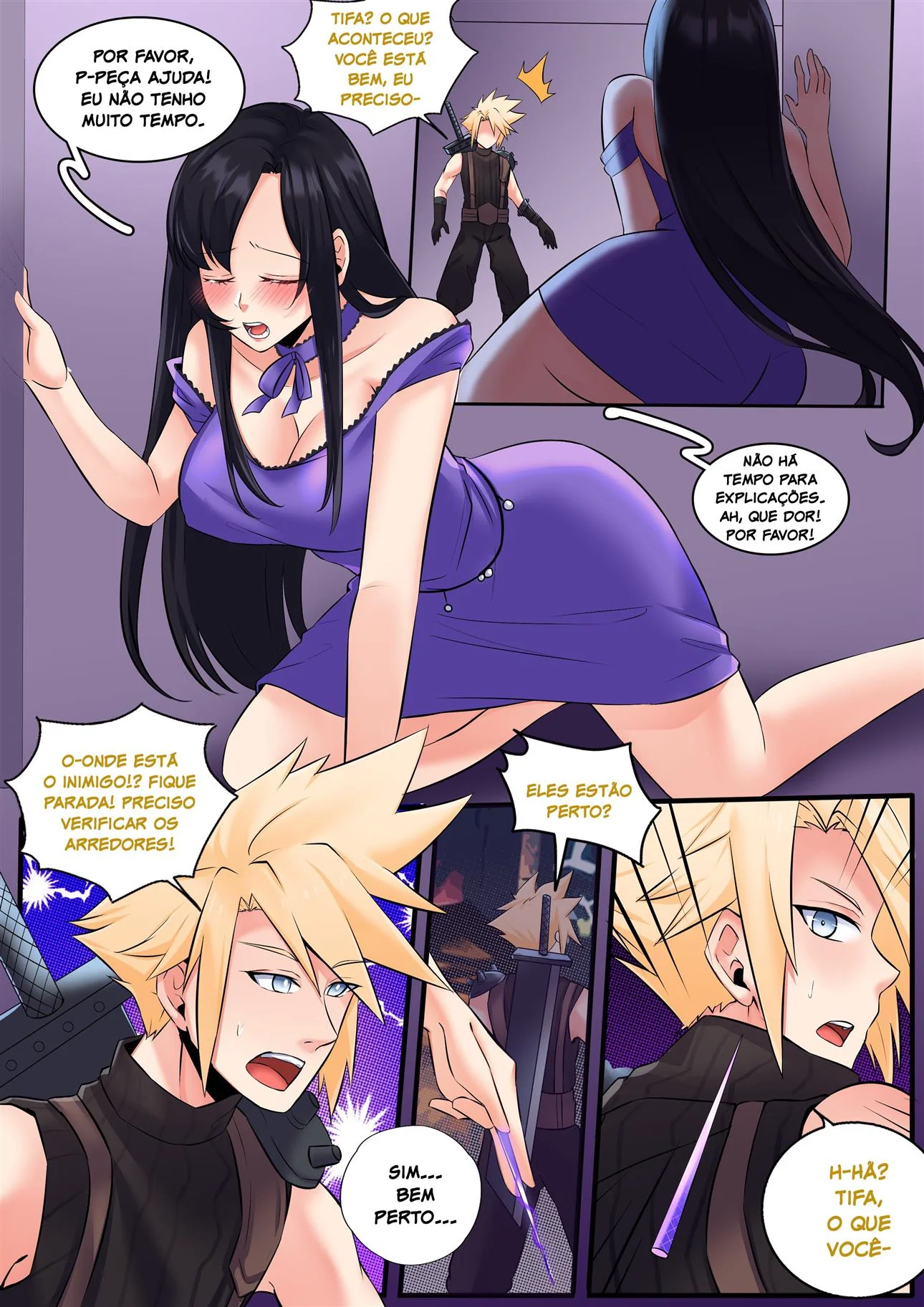 Cloud e a Princesa em Busca da Buceta Perdida da Tifa – Hentai HQ Brasileiro