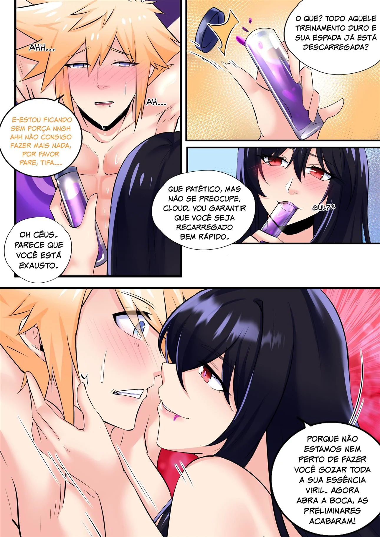 Cloud e a Princesa em Busca da Buceta Perdida da Tifa – Hentai HQ Brasileiro
