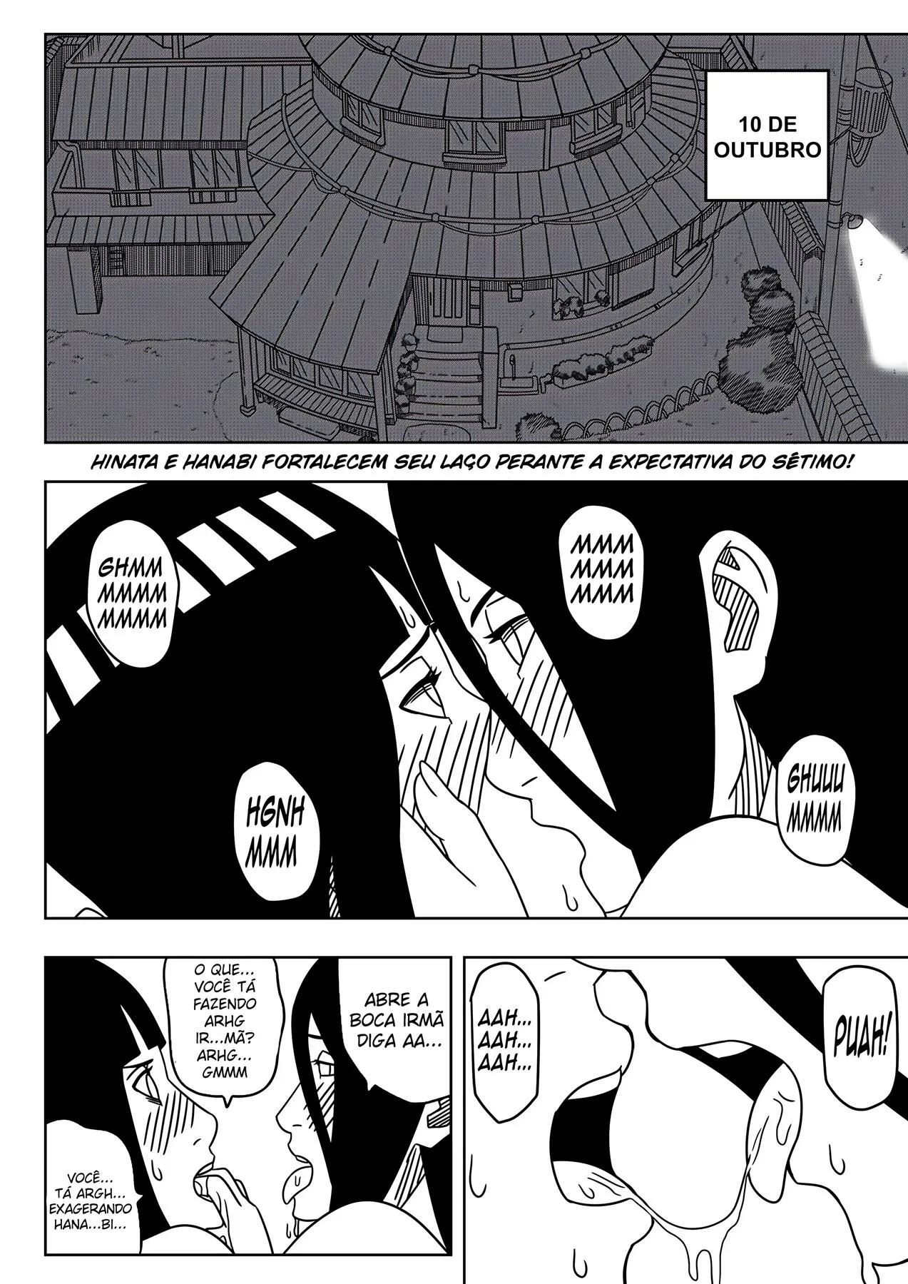 Bacanal de Aniversário: Naruto, Hanabi e Hinata em Hentai Incesto” em HQ Brasileiro