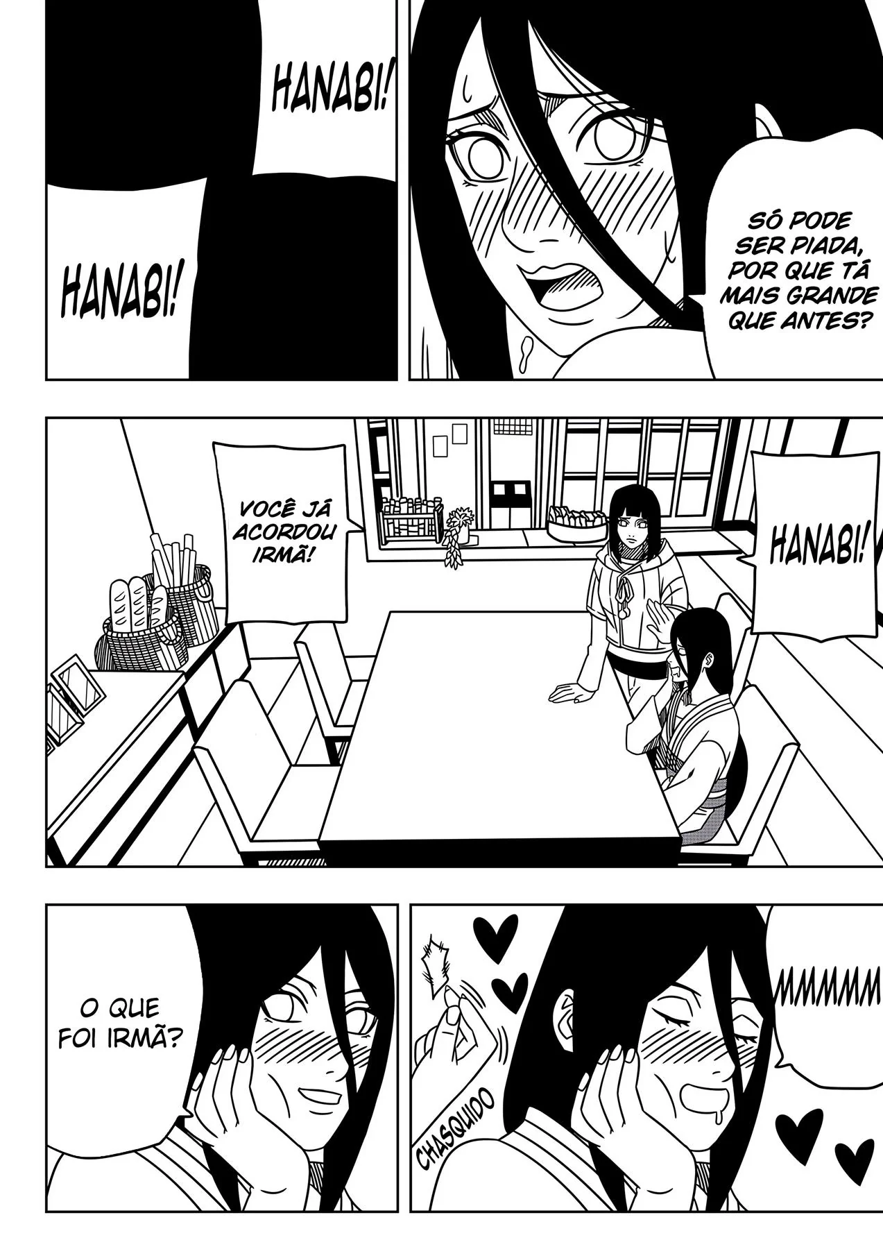 Bacanal de Aniversário: Naruto, Hanabi e Hinata em Hentai Incesto” em HQ Brasileiro