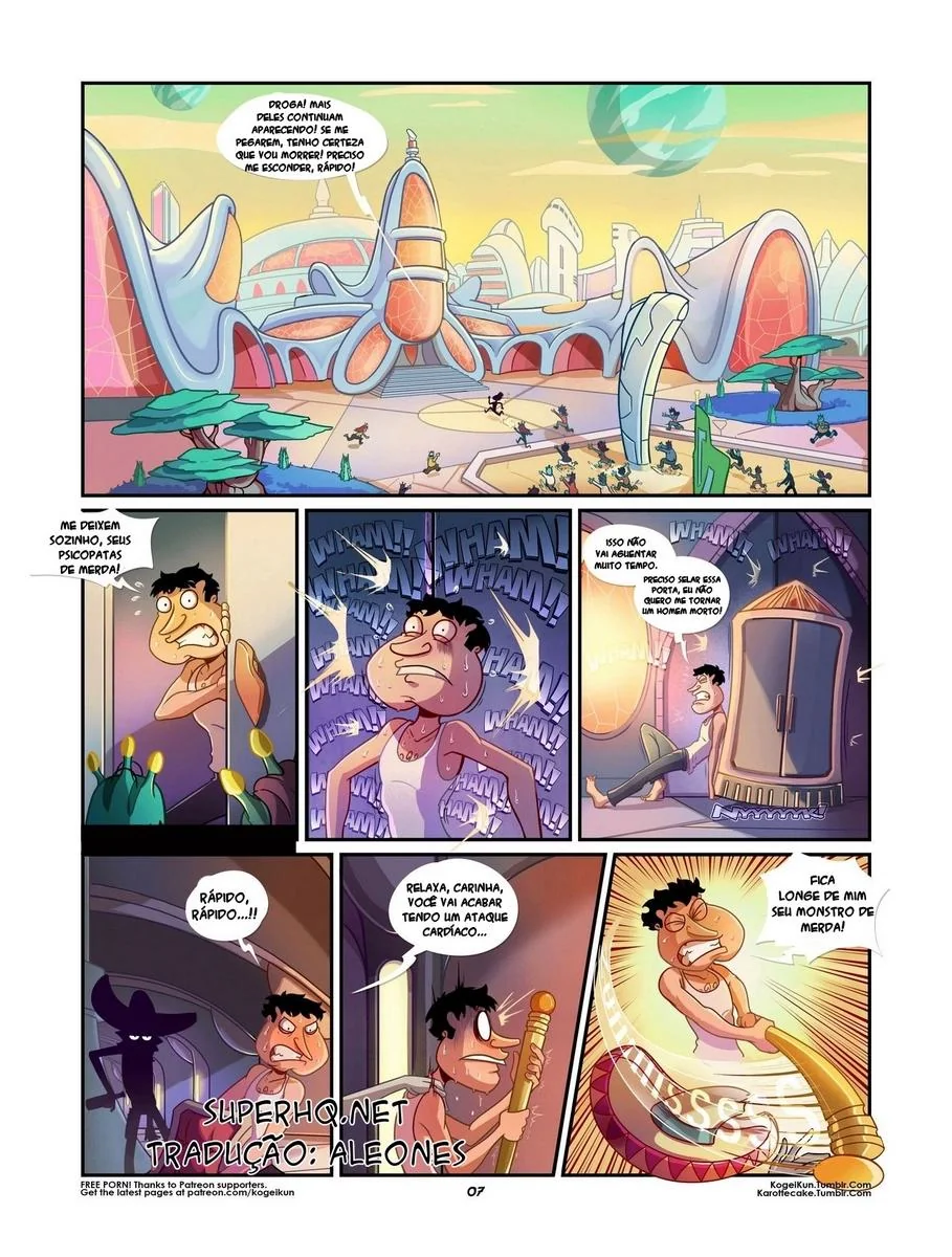 Quagmire na Casa do Peter – Uma Paródia Hentai HQ Cheia de Pica, Buceta e Putaria em HQ Brasileiro