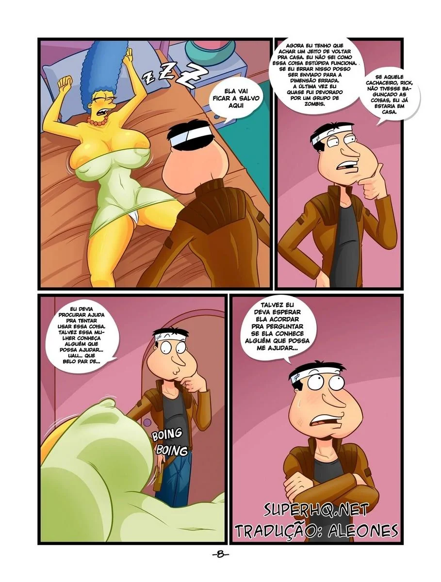 Marge e Quagmire: A Piranha da Família Simpsons em Hentai HQ Brasileiro