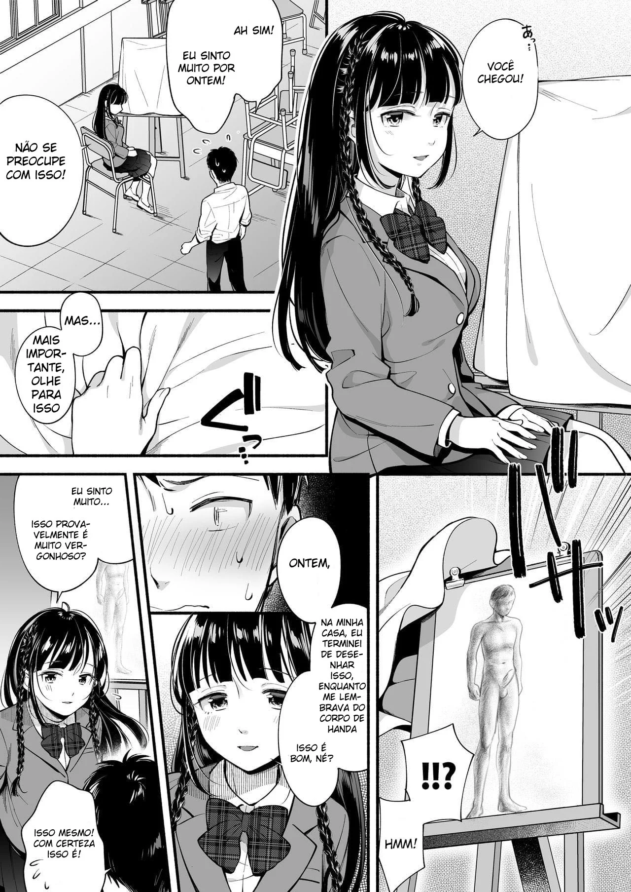 As Investidas da Piranha na Rola do Handa-kun em Hentai HQ Brasileiro