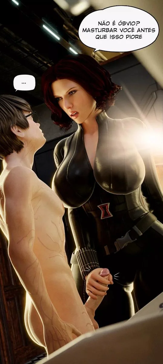 Viúva Negra flagra Alaric se masturbando – Hentai HQ