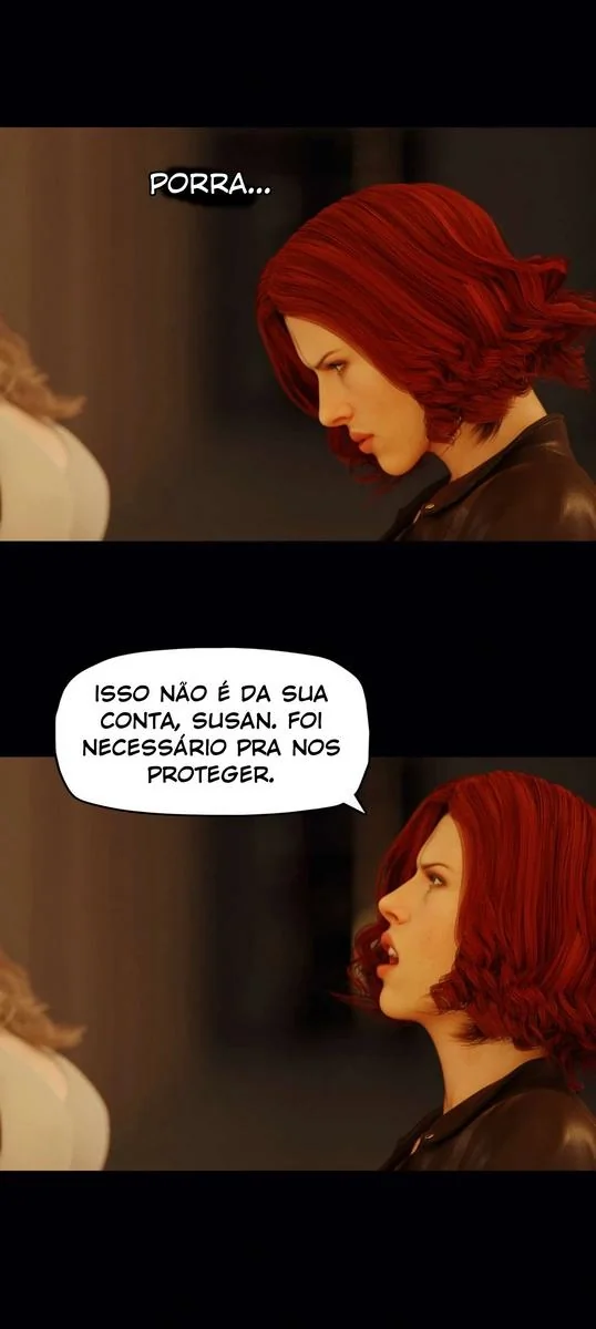 Viúva Negra Piranha ajuda Alaric com sua pica em Hentai HQ Brasileiro