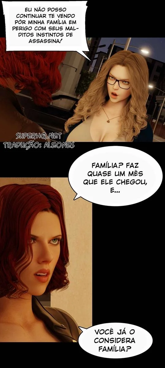 Viúva Negra Piranha ajuda Alaric com sua pica em Hentai HQ Brasileiro