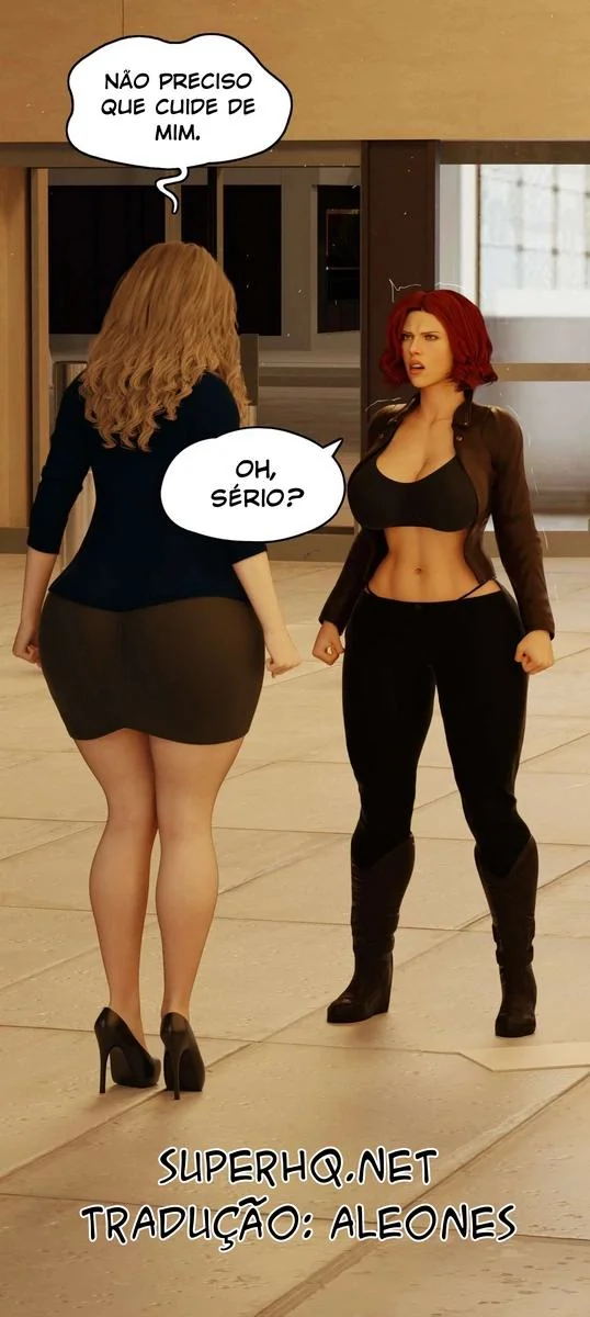 Viúva Negra Piranha ajuda Alaric com sua pica em Hentai HQ Brasileiro