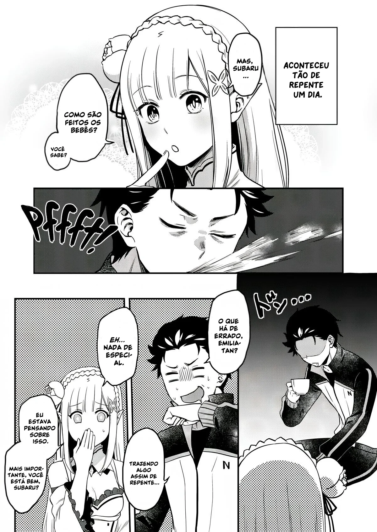 Re Zero Kara Hajimeru: Emilia descobre como os bebês são feitos com Subaru Natsuki” em Anime Hentai HQ Brasileiro