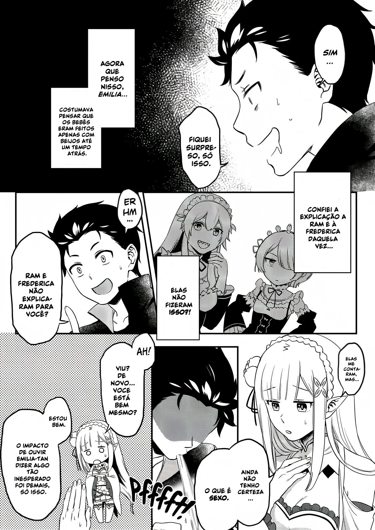 Re Zero Kara Hajimeru: Emilia descobre como os bebês são feitos com Subaru Natsuki” em Anime Hentai HQ Brasileiro