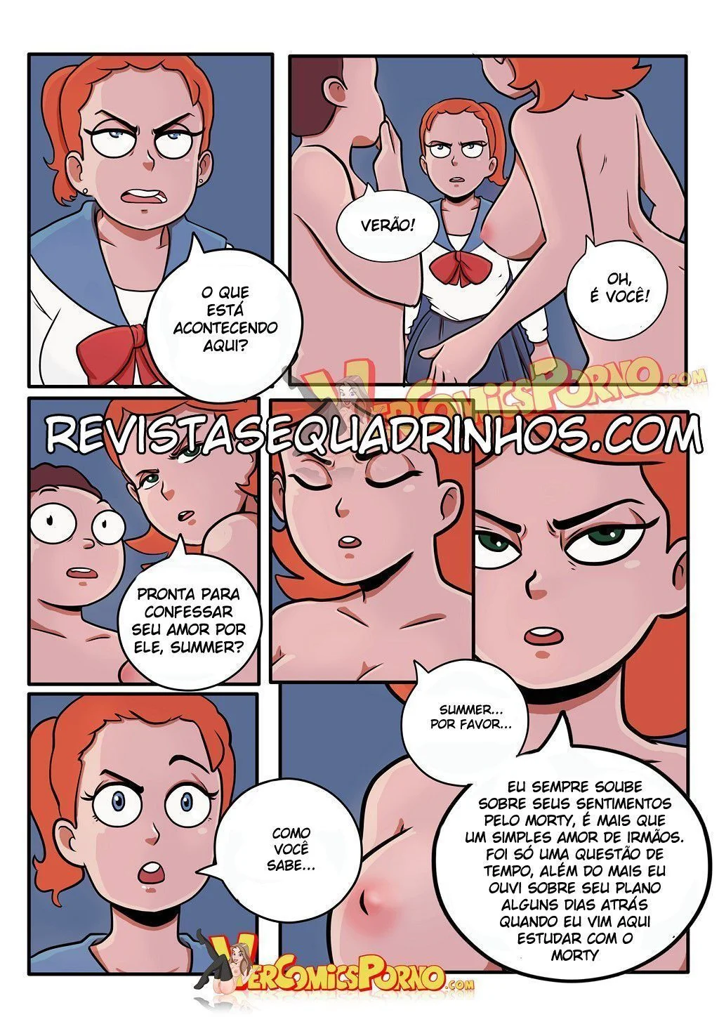 Rick e Morty Hentai HQ: Morty fode sua irmã gostosa em universo paralelo