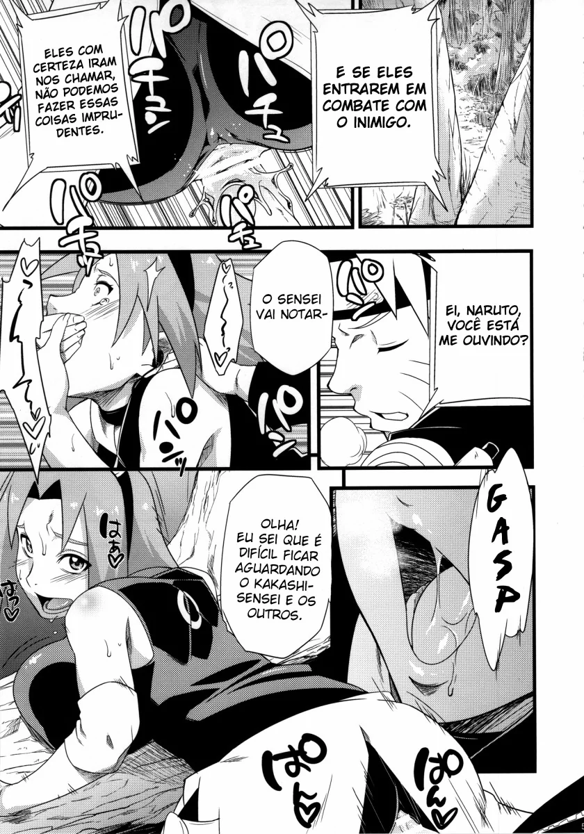 Sakura Safada é Fodida por Ninjas Tarados em Hentai HQ Brasileiro