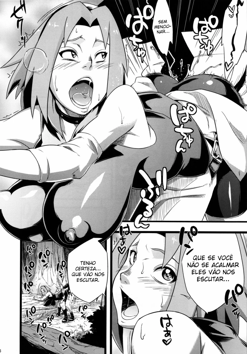 Sakura Safada é Fodida por Ninjas Tarados em Hentai HQ Brasileiro
