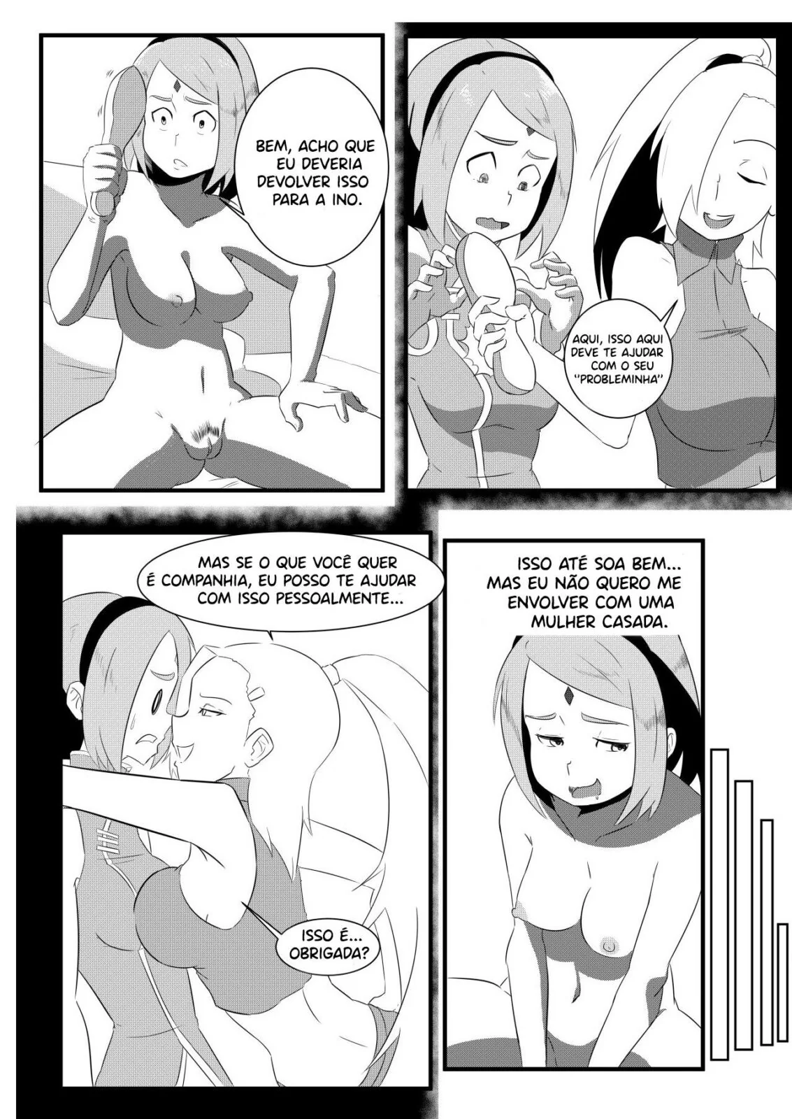 Piranha Sakura Recorre à Sua Filha para Satisfazer seus Desejos Proibidos em Hentai Incesto HQ Brasileiro