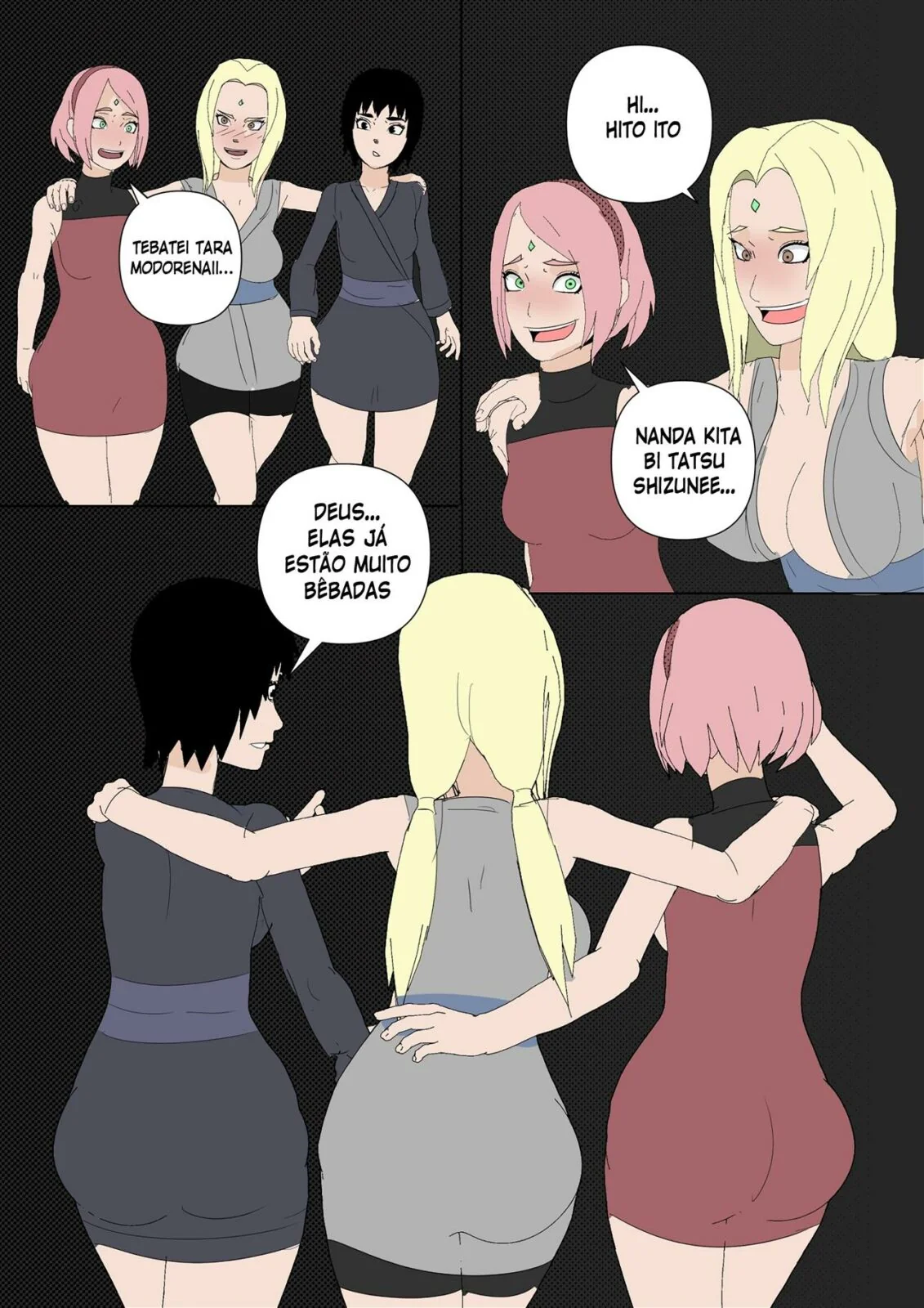 Sarada em busca do Mangekyo Sharingan: sexo com Naruto e sua mãe em Hentai HQ Brasileiro