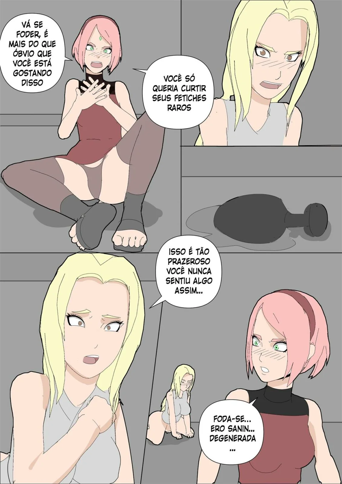 Sarada em busca do Mangekyo Sharingan: sexo com Naruto e sua mãe em Hentai HQ Brasileiro