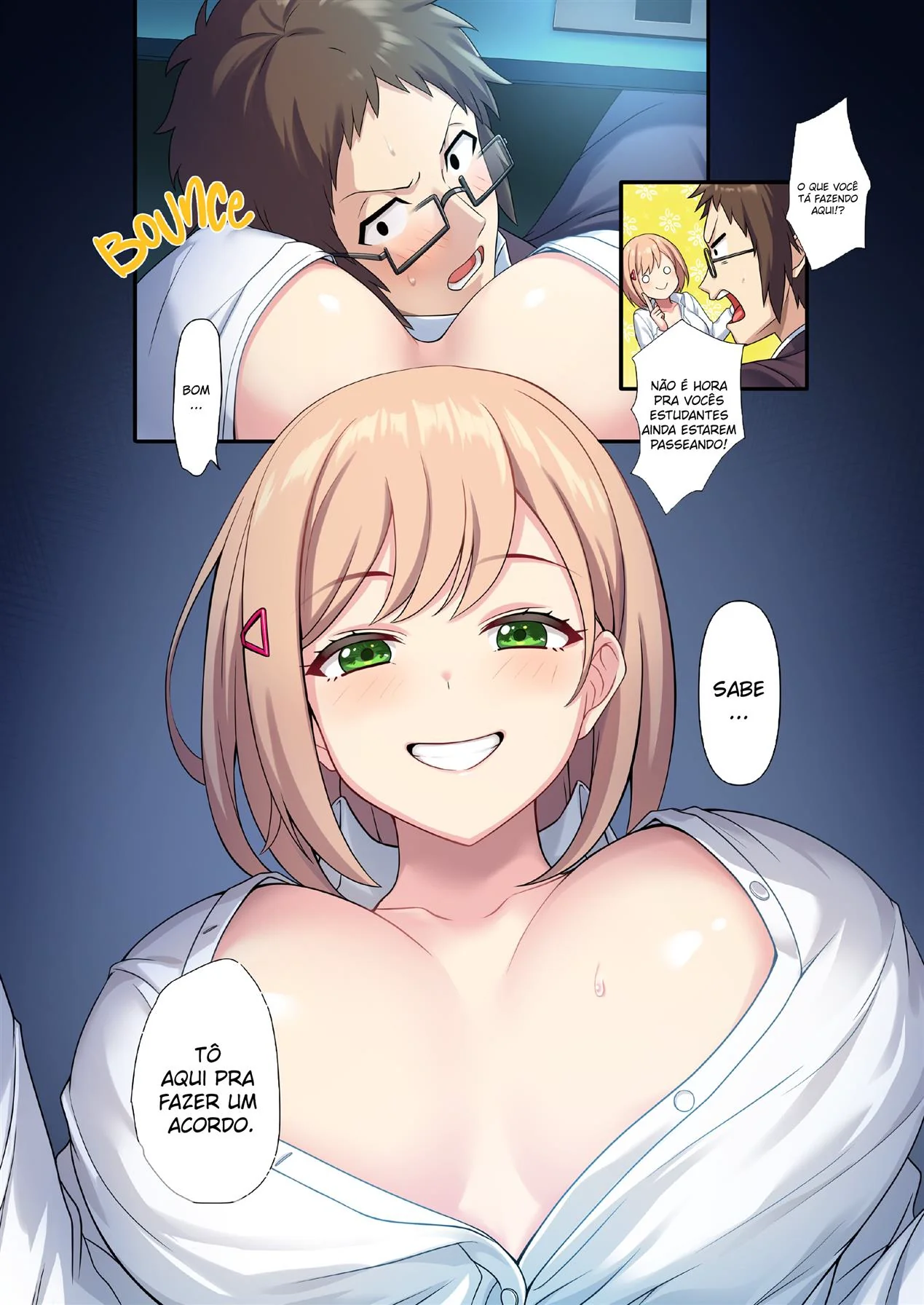 Professor Comedor – Aluna Peituda Sedenta por Notas em Hentai HQ Brasileiro