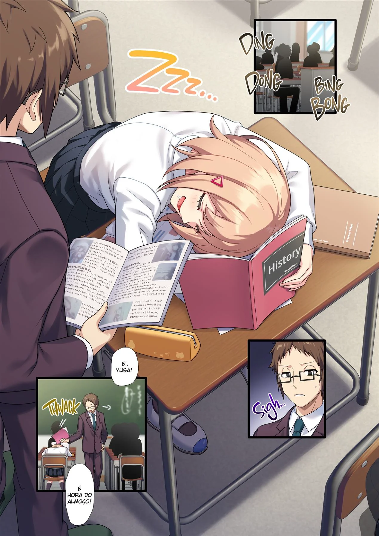 Professor Comedor – Aluna Peituda Sedenta por Notas em Hentai HQ Brasileiro
