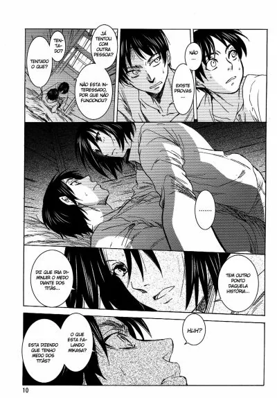 Ataca dos Titãs: Eren Jaeger Comendo a Buceta da Mikasa Ackerman em Hentai HQ Brasileiro