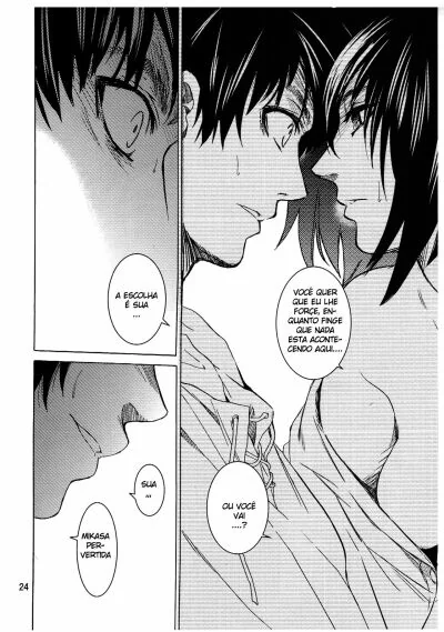 Ataca dos Titãs: Eren Jaeger Comendo a Buceta da Mikasa Ackerman em Hentai HQ Brasileiro