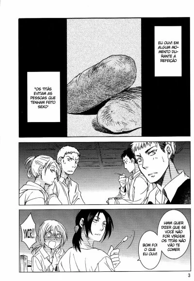 Ataca dos Titãs: Eren Jaeger Comendo a Buceta da Mikasa Ackerman em Hentai HQ Brasileiro